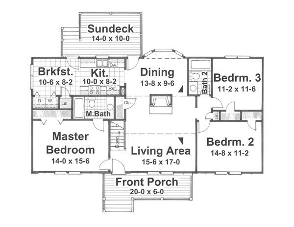 Floor Plan image of GIBSON House Plan